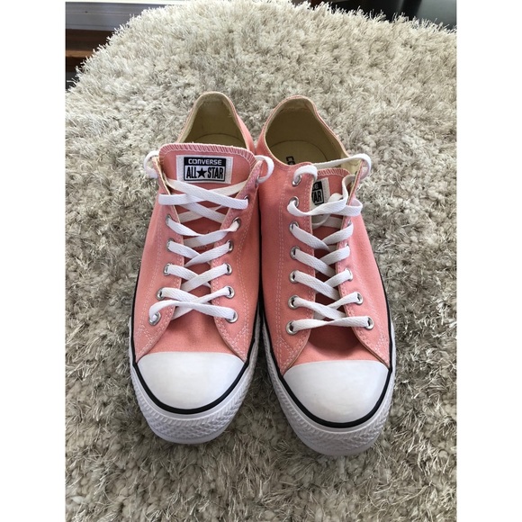 salmon colored converse